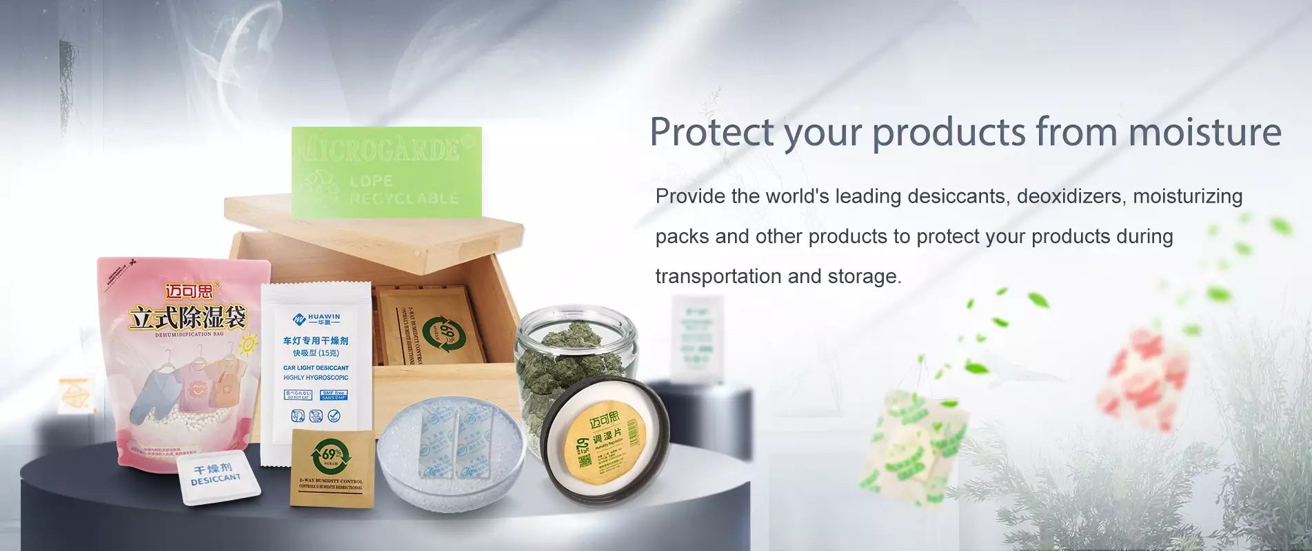 Anti-mildew and moisture-proof products